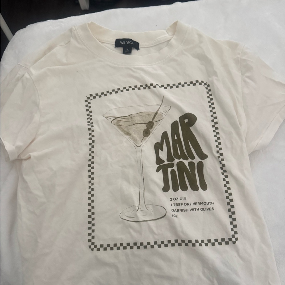 Wildfox White Martini Graphic Tee